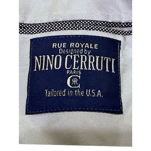 VTG Nino Cerruti Suit Pinhead Single Breasted Blazer 48 R Pleated Pants 38 x 39 - Picture 16 of 16